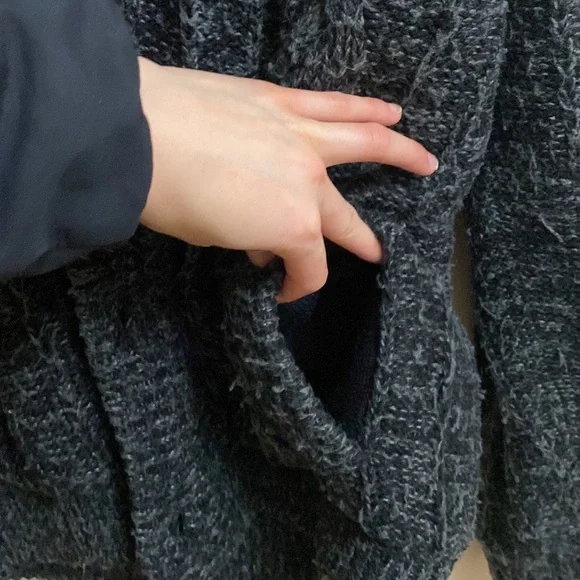 TRIPLE FIVE SOUL MEN INSULATED MOHAIR BLEND HOODED CARDIGAN SWEATER JACKET - Picture 4 of 7